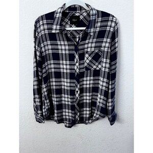 Rails hunter plaid button down flannel womens size medium